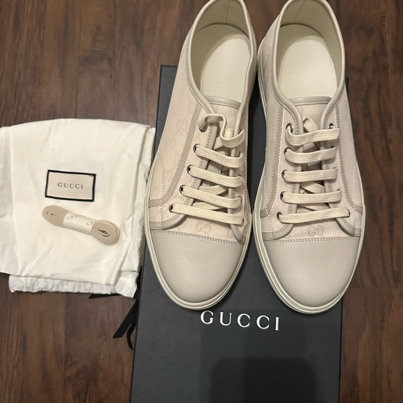 Gucci Canvas & Leather Sneaker - Picture 8 of 11